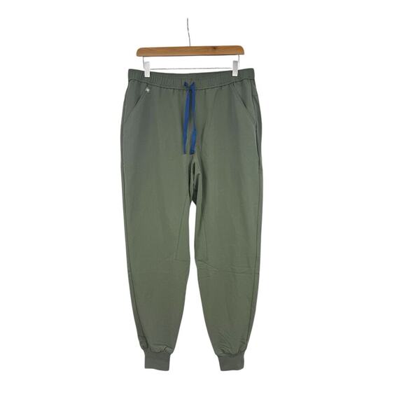 Figs Technical Collection Slim Tansen Jogger Scrub Pants Moss Men’s Large New - Picture 1 of 10